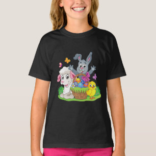 Osterkaninchen, Lammpuzzle & Küken Puzzle Girl's T T-Shirt