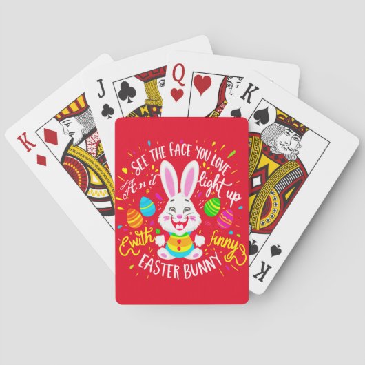 Osterkaninchen-Lover-Geschenke Spielkarten (Rückseite)