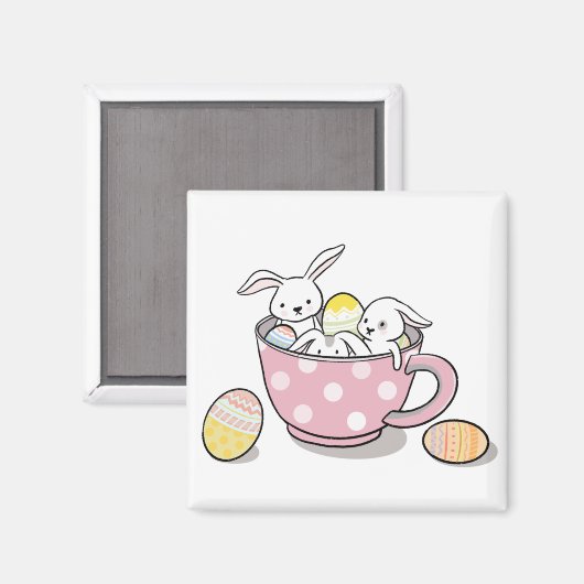 Osterkaninchen Magnet (Vorderseite/Rückseite)