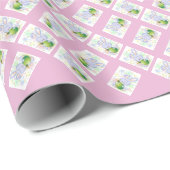 Osterkaninchen mit Ei und Blume Geschenkpapier (Rolleneckpunkt)