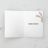 Osterkaninchen mit Karotte Feiertagskarte (Innenseite)