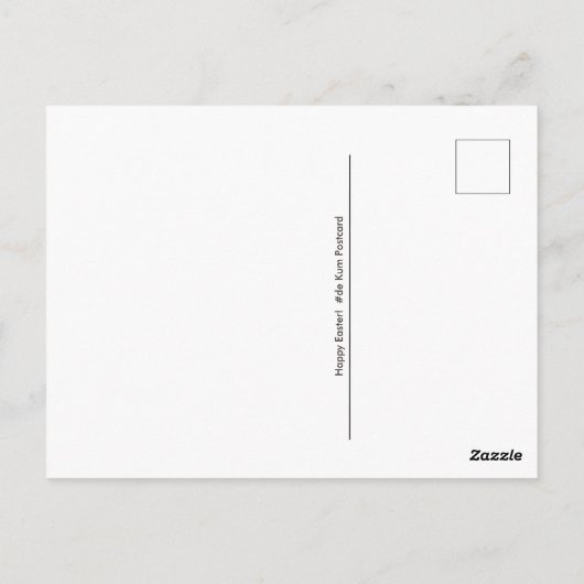 Osterkaninchen nach Überquerung Postkarte (Rückseite)