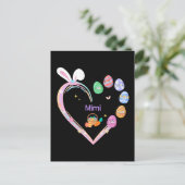 Osterkaninchen Ostereier Großmutter Name Postkarte (Stehend Vorderseite)