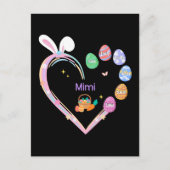 Osterkaninchen Ostereier Großmutter Name Postkarte (Vorderseite)