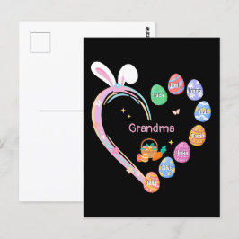 Osterkaninchen Ostereier Großmutter Name Postkarte