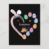Osterkaninchen Ostereier Großmutter Name Postkarte (Vorderseite)