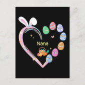 Osterkaninchen Ostereier Großmutter Name Postkarte (Vorderseite)