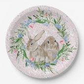 Osterkaninchen Papier Teller (Vorderseite)