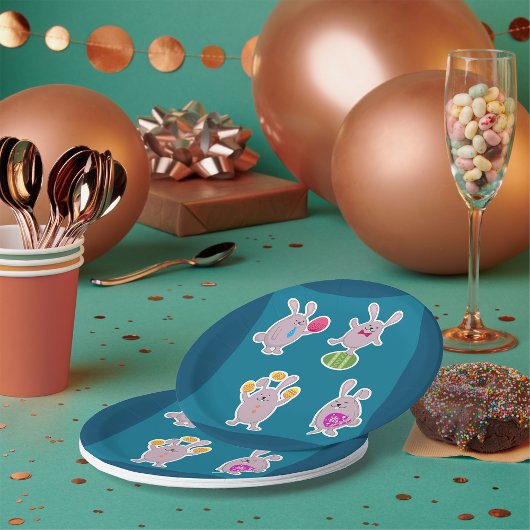 Osterkaninchen Papier Teller