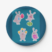 Osterkaninchen Papier Teller (Vorderseite)