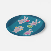 Osterkaninchen Papier Teller (Schrägansicht)