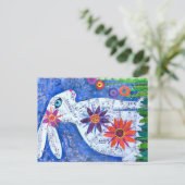 Osterkaninchen Postkarte (Stehend Vorderseite)