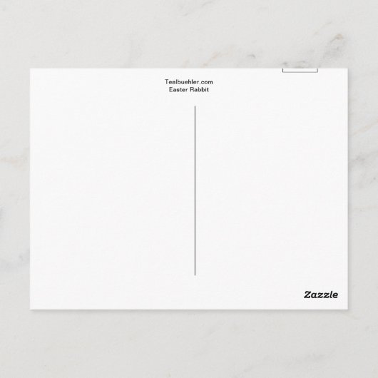 Osterkaninchen Postkarte (Rückseite)