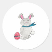 Osterkaninchen Runder Aufkleber (Vorderseite)