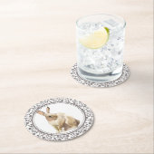 Osterkaninchen Runder Pappuntersetzer (Vor Ort)