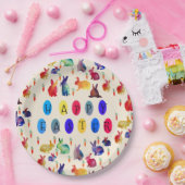 Osterkaninchen Teller für benutzerdefiniertes Papi (Party)