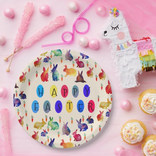 Osterkaninchen Teller für benutzerdefiniertes Papi (Party)