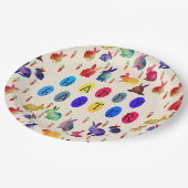 Osterkaninchen Teller für benutzerdefiniertes Papi (Schrägansicht)