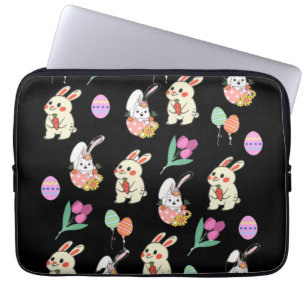 Osterkaninchen und -eier laptopschutzhülle