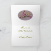 Osterkaninchen und Rose Feiertagskarte (Innenseite)