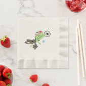 Osterkaninchen w Rollkarren Eier Papageien Napkins Serviette (Beispiel)