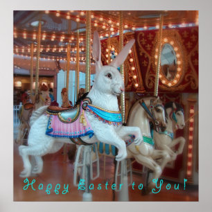 Osterkaninchen zur Merry-Go-Round Poster