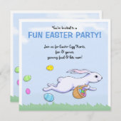 Osterkaninsel-Party Einladung Ostern (Vorne/Hinten)