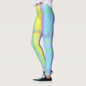 OsterKariert-gelb-rosa Lavendel Legierung Leggings (Links)