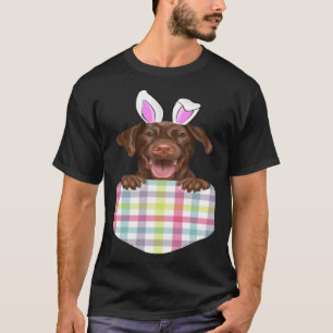 OsterKarierter brauner Labrador Retriever Bunny Do T-Shirt