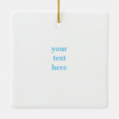 Osterkarrosen auf Blue Gingham Holiday Tree Keramikornament (Rückseite)