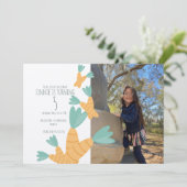 Osterkarrot Bunch Geburtstag Foto Kraft Einladung (Stehend Vorderseite)