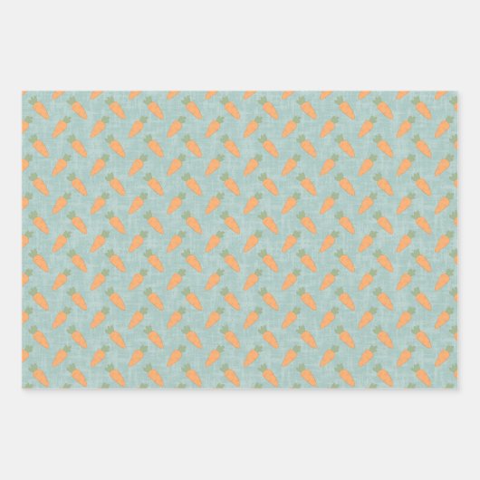 Osterkarrots - Set von 3 Jahren Geschenkpapier Set (Vorderseite 3)