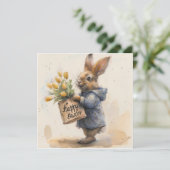 Osterkarte 2024 Ostereier Urlaubskarte Feiertagskarte (Stehend Vorderseite)