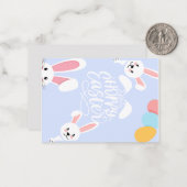 Osterkarte (blau) mitteilungskarte (Vorderseite/Rückseite Beispiel)