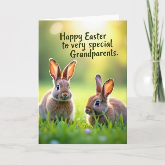 Osterkarte Bunny Meadow Karte (Vorderseite)
