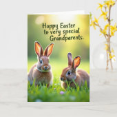 Osterkarte Bunny Meadow Karte (Gelbe Blume)