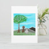 Osterkarte Dankeskarte (Stehend Vorderseite)