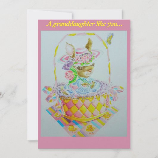 Osterkarte der Großtochter Dankeskarte (Vorderseite)