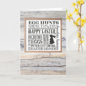 Osterkarte - Eierjagd Karte (Gelbe Blume)