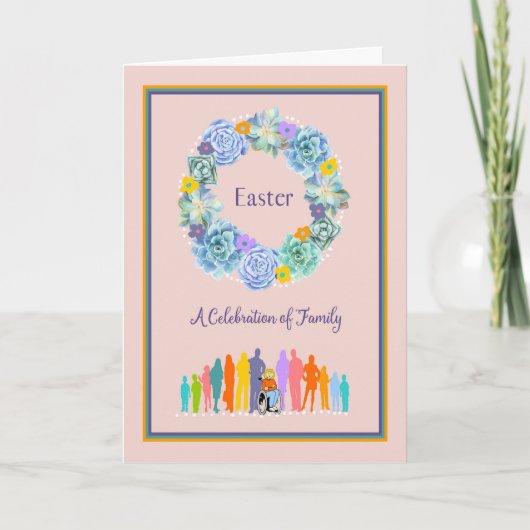 Osterkarte - Familienfeier Karte (Vorderseite)