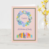 Osterkarte - Familienfeier Karte (Gelbe Blume)