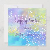 Osterkarte für Aquarellbilder Feiertagskarte (Rückseite)