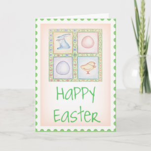 Osterkarte für Bunny und Chick Feiertagskarte