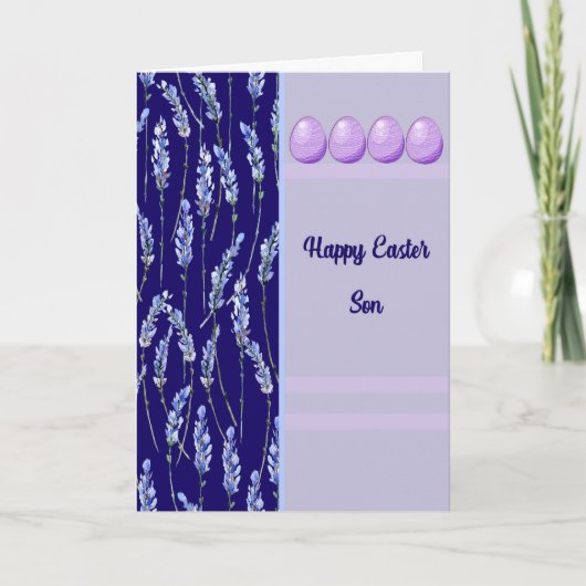 Osterkarte für den Sohn mit Eiern Karte (Vorderseite)