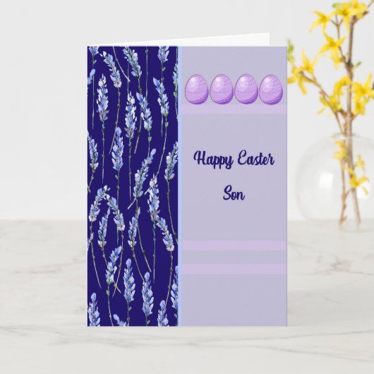 Osterkarte für den Sohn mit Eiern Karte (Gelbe Blume)