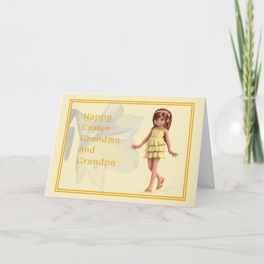Osterkarte für Großeltern Feiertagskarte (Vorderseite)