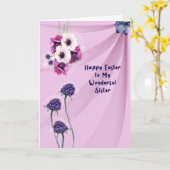 Osterkarte für Ihren wunderbaren Schwester Karte (Gelbe Blume)