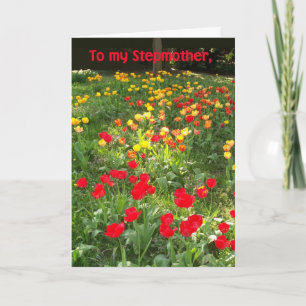 Osterkarte für Stepmutter - "Tulips" Feiertagskarte