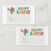 Osterkarte glücklicher Osterhase Visitenkarte (Vorne/Hinten)