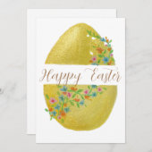 Osterkarte "goldenes Ei" Feiertagskarte (Vorne/Hinten)